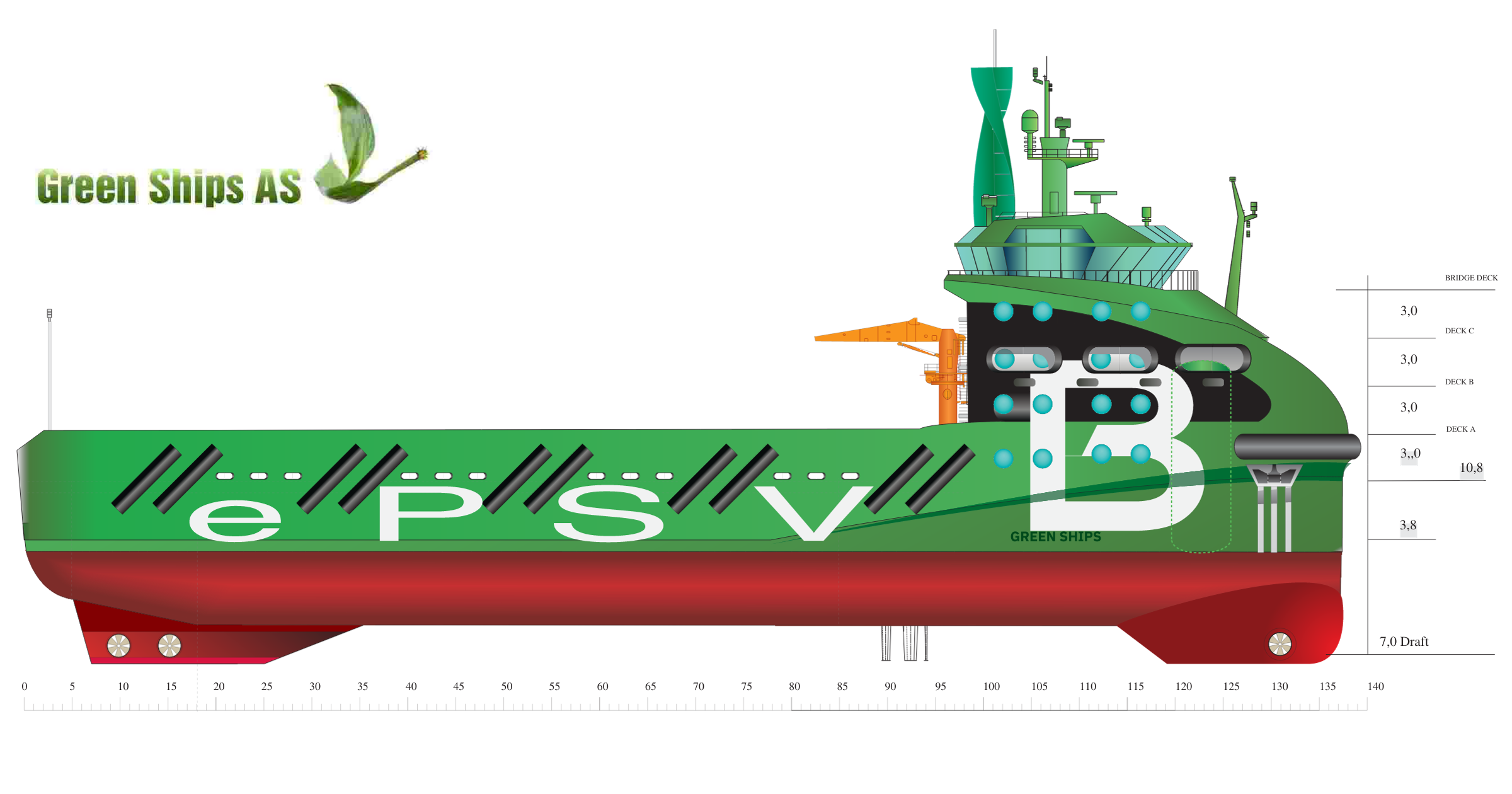 green ships as